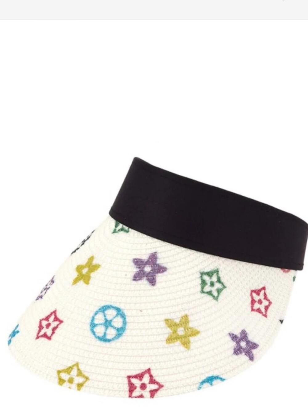 ⚪️Fashion Multicolor Geometric Sun Visor with Black Band